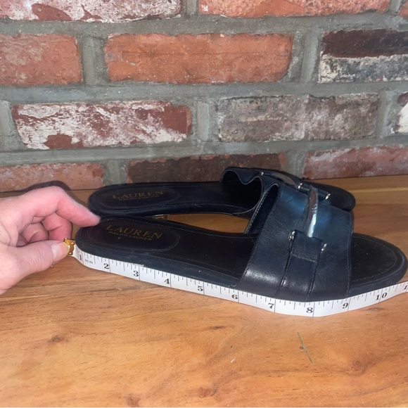 Ralph Lauren Leather Davan Slip-on Sandal - Picture 4 of 5
